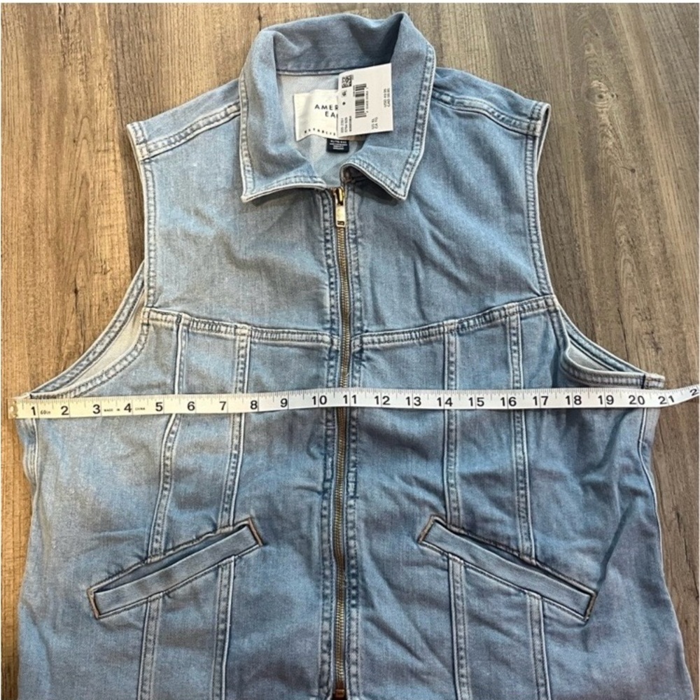 American Eagle Denim Jean Vest Extra Large - Picture 9 of 10